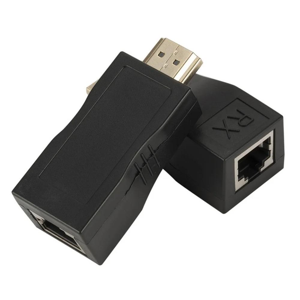 4K HDMI-совместимый удлинитель, расширение до 30 м по кабелю CAT5e / 6 UTP LAN Ethernet, порты RJ45, сетевой