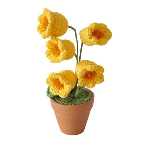 Тканые горшечные растения ручной вязки, мини-горшки для растений, связанные крючком, долговечны, легко моются, для украшения дома