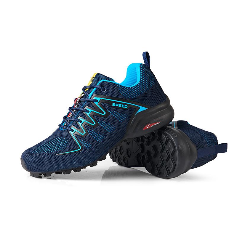 Summer Men Hiking Shoes Soft Male Sports Shoes Outdoor Anti-Slip Men'S Walking Shoes Lightweight Sneakers Lace-Up