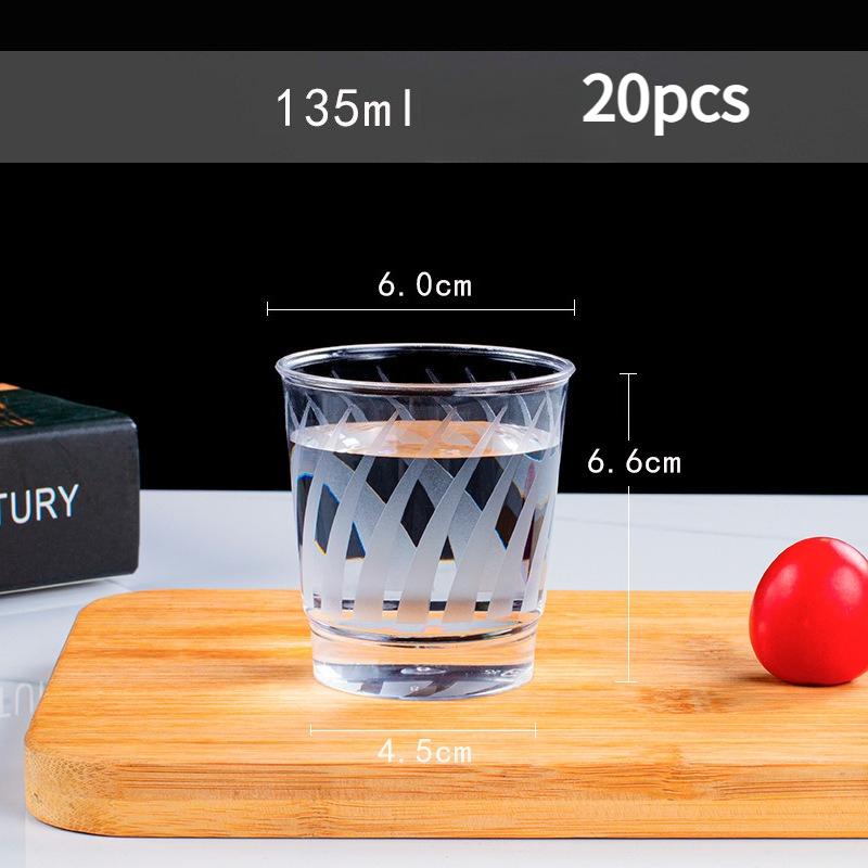 Eco-friendly Clear Plastic Disposable Party Shot Glasses Jelly Cups Tumblers Birthday Kitchen Accessories High Temperature Resistant Tea Cup for Drink