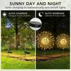 60/90/150/200 LED Solar Fireworks Lights Outdoor Decorative Multicolor Starburst Waterproof Lamps with 8 Modes for Garden Path