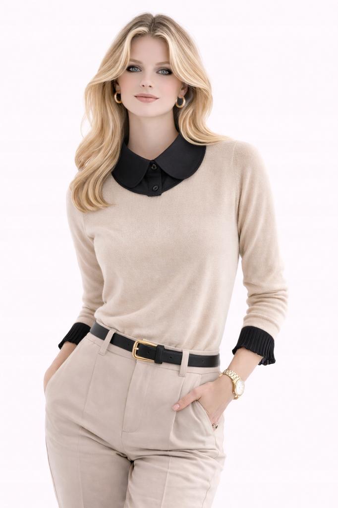lace BLOUSE IV women' openwork black elegant evening fashionable UNI