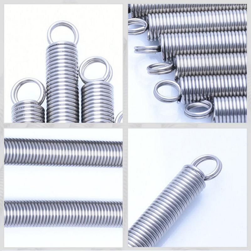 304 stainless steel pull spring double loop closed hook Stretch spring,Wire Dia1.2mm,OuterDia8/9/10/12mm,Length280-1000mm.