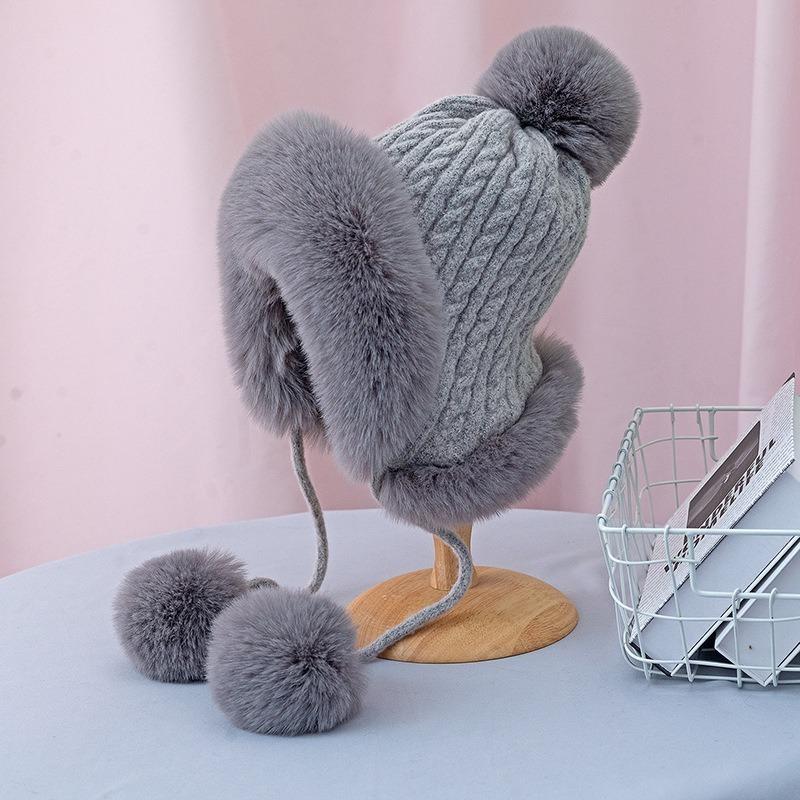 Хозяин-лавандовая шапка зимой плюс бархатные утолщенные осенние и зимние холодостойкие и теплые женские модные новые циклические шапки