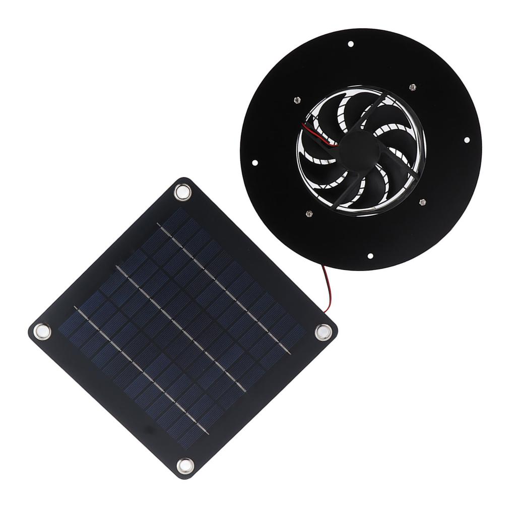 Solar Powered Exhaust Fan Kit 22cm Portable Solar Panel Exhaust Fan 20W for RV Chicken Coops