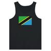 Débardeur - Drapeau de la Tanzanie - Noir - 100% хлопок - Coupe ajustée - Mixte