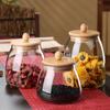 Transparent Airtight Glass Containers Moisture Proof Tea Storage Jar  Coffee Bean Seasoning