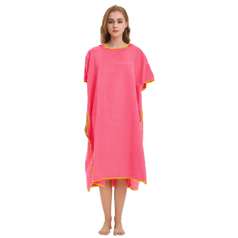 Взрослое пляжное полотенце/накидка из микрофибры с капюшоном для быстрого высыхания