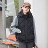 Winter new down cotton vest women's loose foreign style hooded vest vest vest women's vest jacket