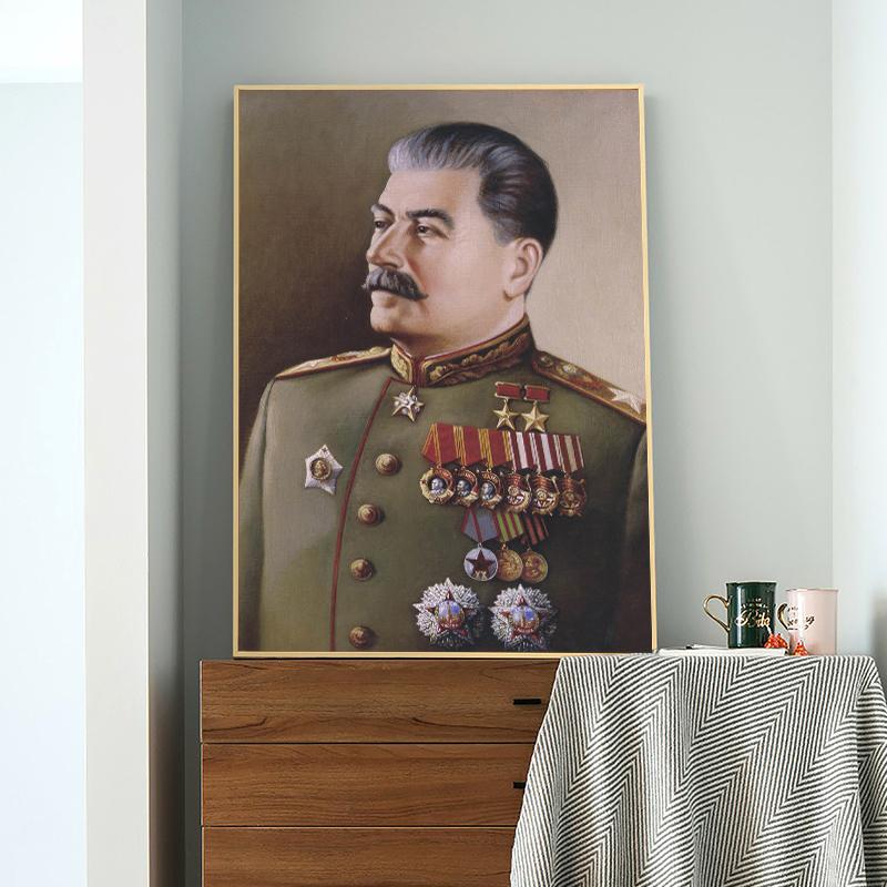 Знаменитый русский постер с портретом Иосифа Сталина и печать на холсте, картина в стиле ретро, ​​настенное искусство для гостиной, домашний декор, Куадрос