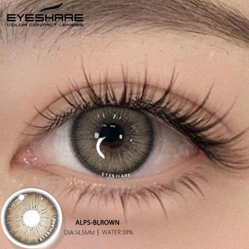 Eyeshare Новые цветные контактные линзы 2 шт. черные ежегодные мягкие линзы модные синие контактные линзы натуральные коричневые косметические контактные линзы