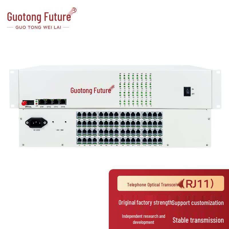GT PCM64A-4KETH 64-канальный телефонный и 4-портовый гигабитный оптический трансивер