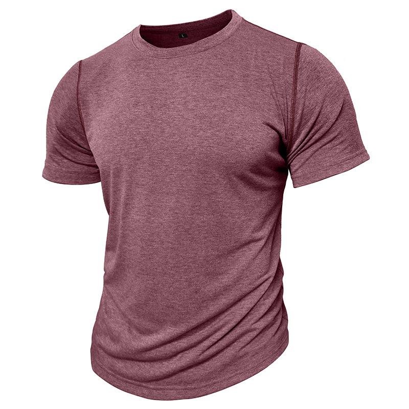 Fashion Men's Collision Round Neck Short-sleeved T-shirt Loose Versatile Tops Trend Casual Body Shirt