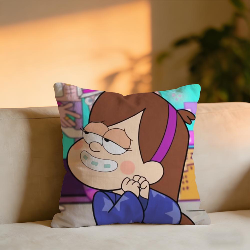 Gravity Falls Cushion Cover Cozy Velvet Throw PillowSoft Warm Cushion For Sofa Bed