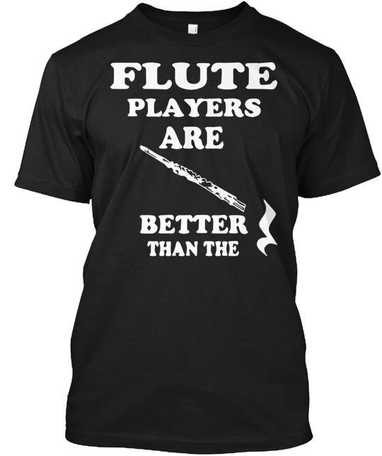 Flute Music Gift Instrument Sheet Rest T-Shirt Made in the USA Size S to 5XL