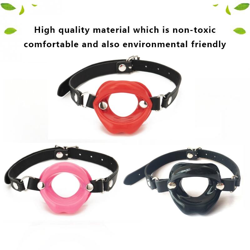 Lips Ring Open Mouth Gag Silicone Ball BDSM Bondage Slave Flirting Restraint Erotic Sex Toy for Couples Adult Games