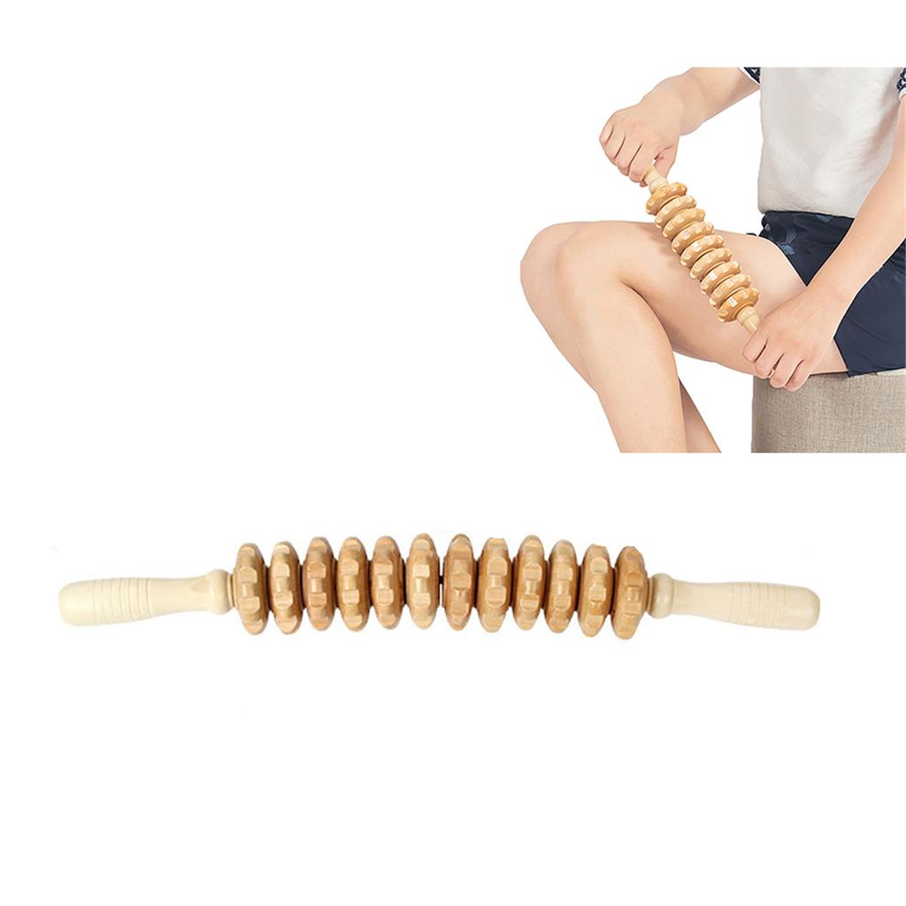 12 Roller Massage Tools Wood Therapy Anti Cellulite Roller - Wood Therapy Massage Tools