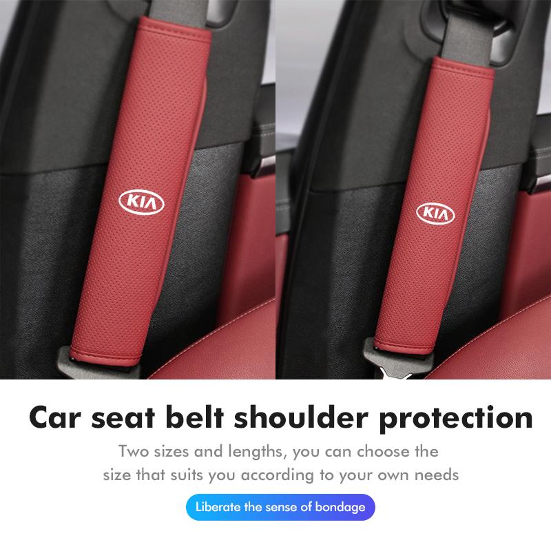 GWXN5 Car Safety Belt Cover Seat Shoulder Protector Pad Accessories For KIA K5 K2 Rio Optima Sportage Venga Sorento Stonic Forte