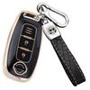 [ZANEKO] Key Case Compatible Nissan Sakura Key Cover Aria New X-Trail Smart Key Case (Black), Black (2)