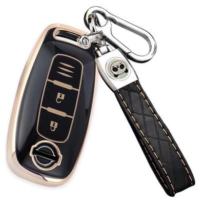 [ZANEKO] Чехол для ключей, совместимый с Nissan Sakura, Чехол для ключа Aria, Новый X-Trail, Чехол для смарт-ключа (черный), черный (2)
