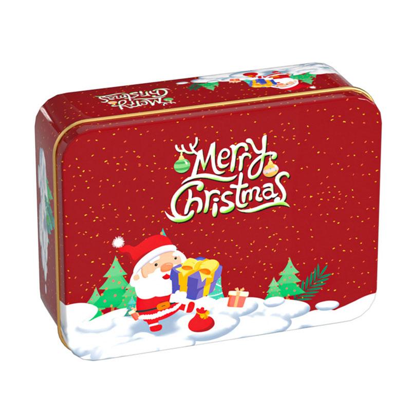 1PC Tin Box Square Candy Box Storage Box Tinplate Box Gift Box Christmas Cookie Box Empty