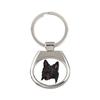 Belgian Shepherd Dog, Belgian Sheepdog - Geometric Keychain with a Photo and the Inscription