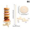Wooden Doughnut Holder Dessert Display Rack Dim Sum Bread Sales Rack Donut Stand Birthday Party Wedding Table Decoration