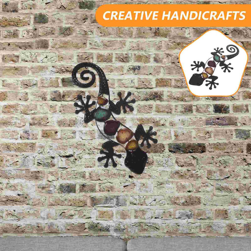 Gecko Lizard Decoration Lizards Accessories Decorate Iron Wall Hanging Craft Ornaments Animal