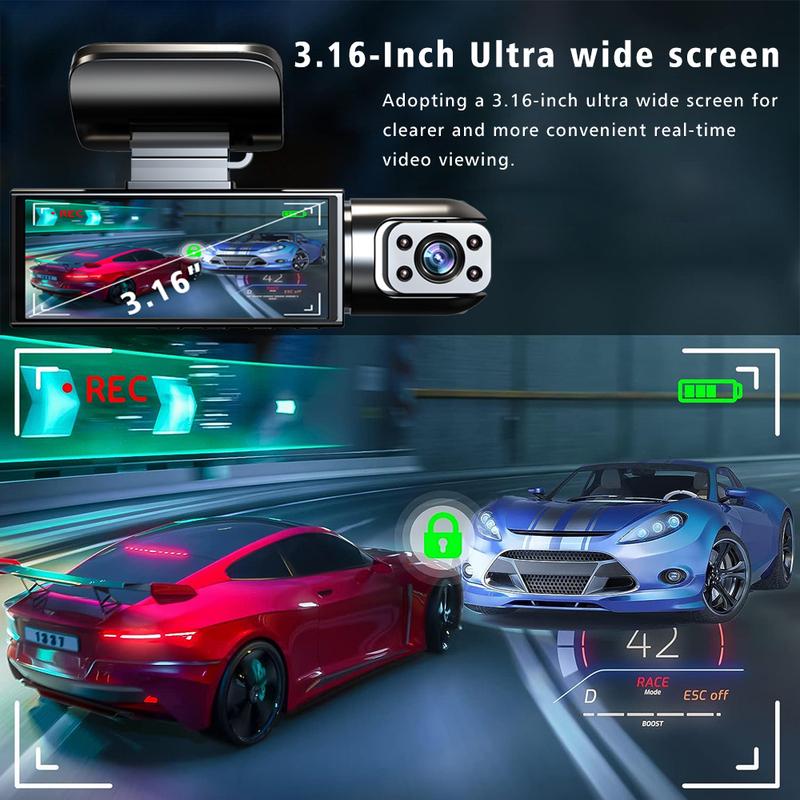 Dual Lens Dash Cam FHD 1920*1080P Car DVR Dash Camera Cabin Dashcam Vehicle Video Drive Recorder Interior Mini Dvrs Black Box
