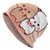 Шапка Boba Mochi Персик и Гома от Beanies Caps для Хип-Хопа Зимняя Теплая Вязаная Шапка Взрослая Аниме Панда Медведь Бубу Дуду Шапки-Бонетки