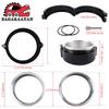 BAGARAATAN Aluminum Quick Release Intake Intercooler Pipe Intake Intercooler Pipe Throttle Union Sleeve V-Band Clamp, 2"/51mm Clamp, (Black)