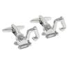 Excavator-shaped cufflinks, 1 pair weighing 14 grams, made of copper, suitable for various occasions to show elegance