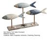 Nautical Theme Wooden Fish Decoration Summer Ocean Sea Animal Standing Sign Rustic Fish Statue Tabletop Centerpiece for Home Office Living