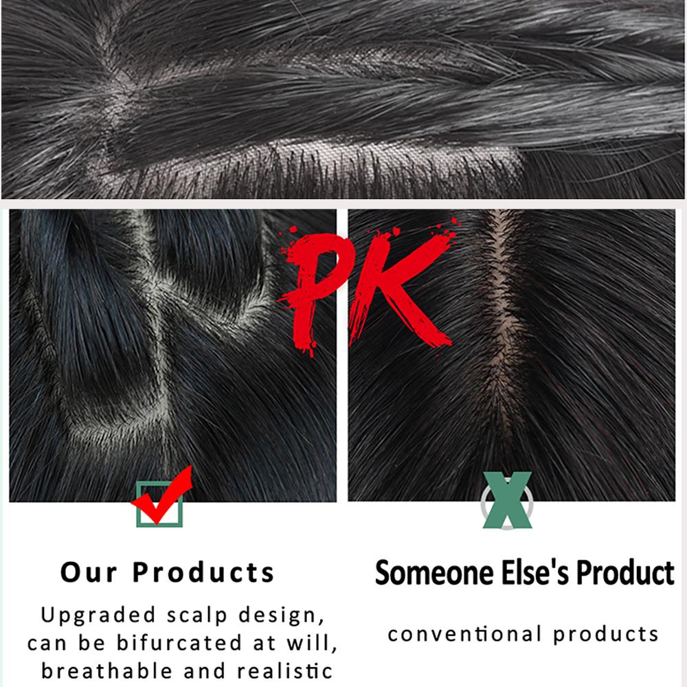 Парик с 3D челкой, женский бесшовный высокотемпературный парик, верхняя сменная крышка, белые волосы, искусственная челка