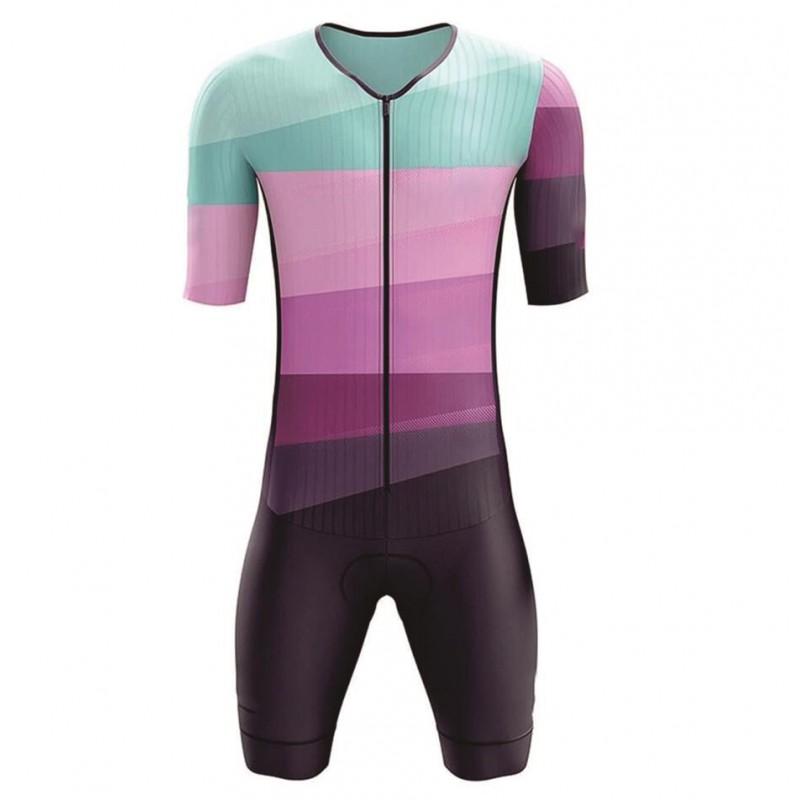Mens Cycling Skin Suit Road Racing Time Trial Performance Summer Quick Dry Compression Fit