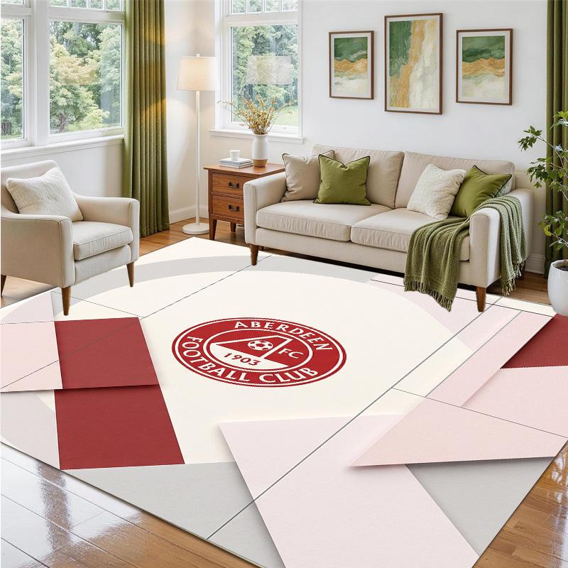 Aberdeen FC Design Crystal Velvet Rug Soft Decorative Mat for Bedroom Entrance