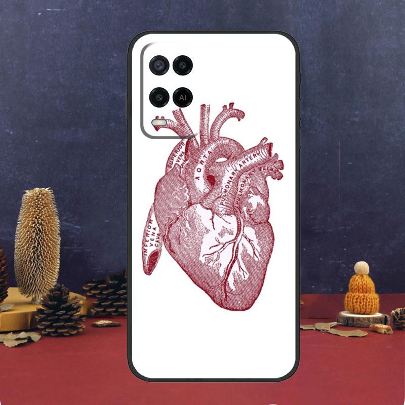 Anatomical Heart Anatomy For OPPO A54S A74 A94 A58 A78 A98 A16 A76 A96 A15 A17 A77 A5 A9 A52 A72 A79 A53S A57S Case