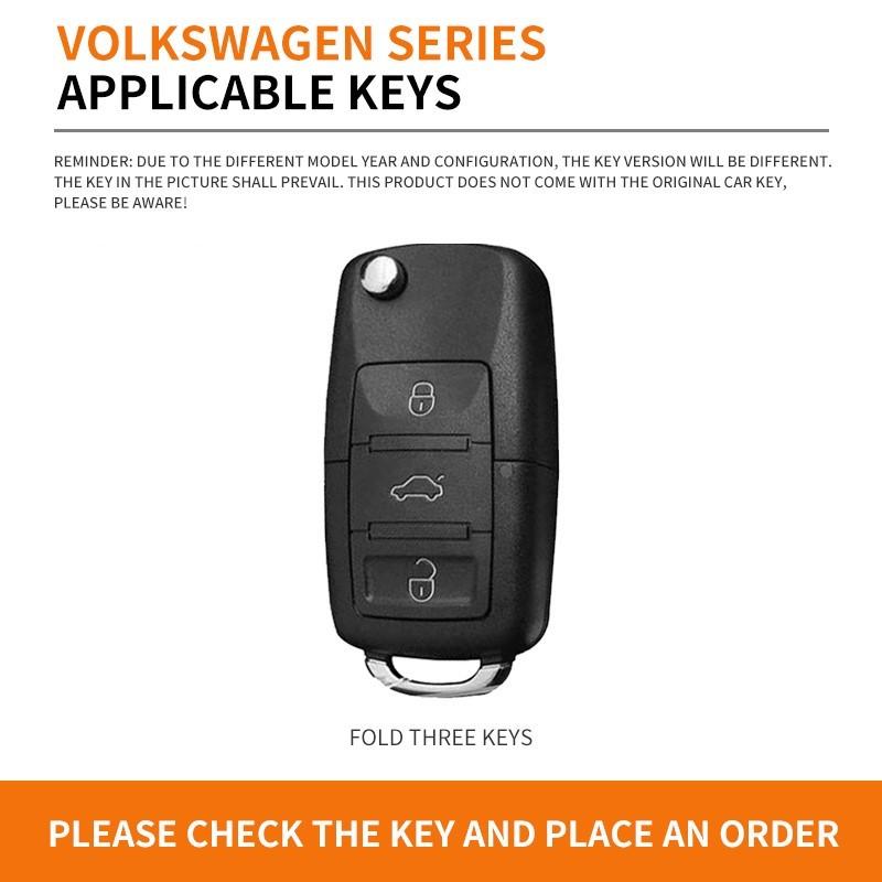 hijk1 Car Key Fob Case Cover For Volkswagen VW Polo Tiguan Golf Jetta Beetle Eos Scirocco Up Transporter Sharan Keychain Accessories