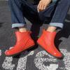 2024 Red Bottom Low Rain Shoes Men Waterproof Slip On Loafers Rain Shoes Men's Galoshes Rubber Rain Shoes Male Rubber Rain Boots