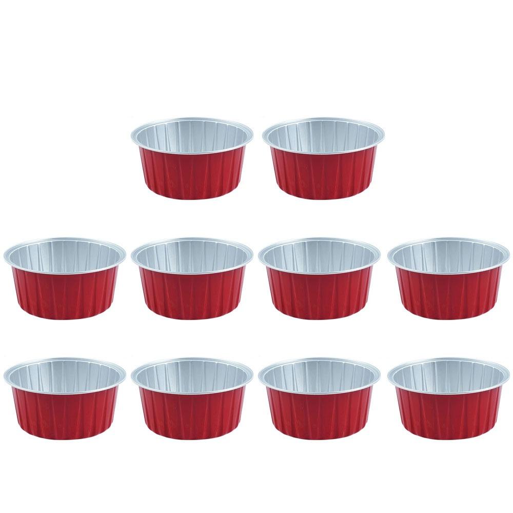 10pcs Small Baking Pudding Cake Mold Cake Tool Tinfoil Box Gifts Tray Tinfoil Cups