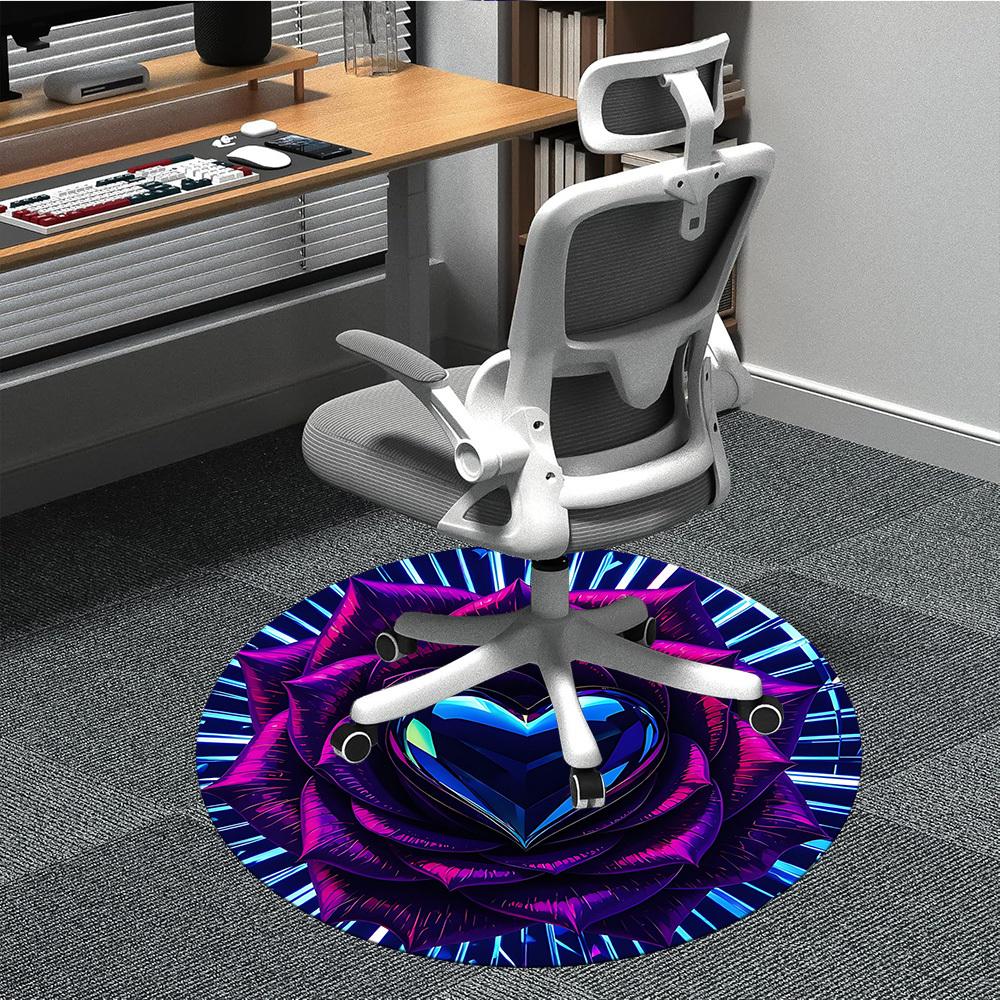 1pc Rose Heart Carpet for Office, Non-slip, Soft and Durable Office Rug, Perfect for Office yy260128093
