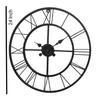 Металлические аналоговые настенные часы, 60 см, легко читаемые для гостиной/дома/кухни - черные (24-дюймовый)