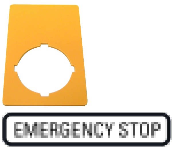 M22-XZK-GB99 plate for M22-PV.Emergency Stop button