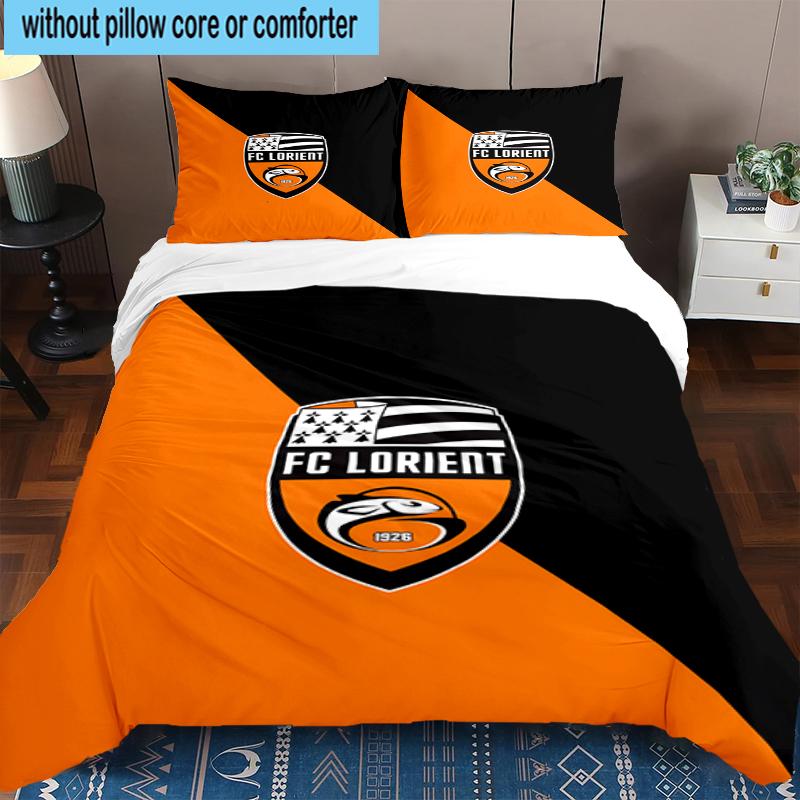 3PCS Lori-ent Football Club Bedding Set,Including 1pc Duvet Cover And 2pcs Pillowcases Perfect for Bedroom, Dormitory, Fan Christmas gift