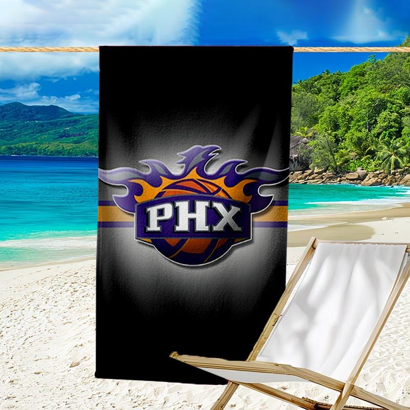Suns Basketball Artwork Quick-Dry Microfiber Beach Towel Super Soft & Absorbent for Bath, Beach, Travel Bath Time Accessory, Fan gifts
