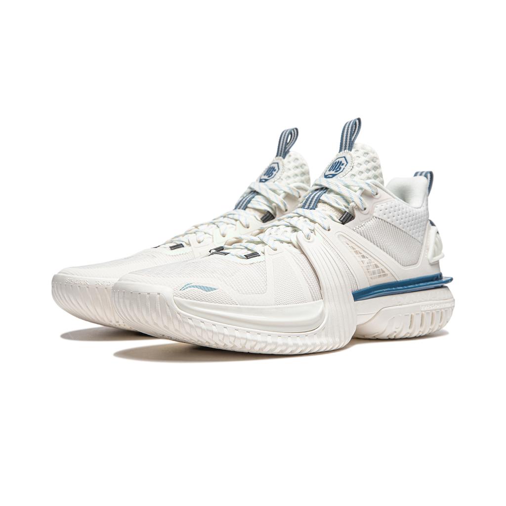 Li Ning Storm 2024 Амортизирующие Дышащие Легкие Упругие Низкие Баскетбольные Кроссовки Мужские Слоновая кость ABFU017-3