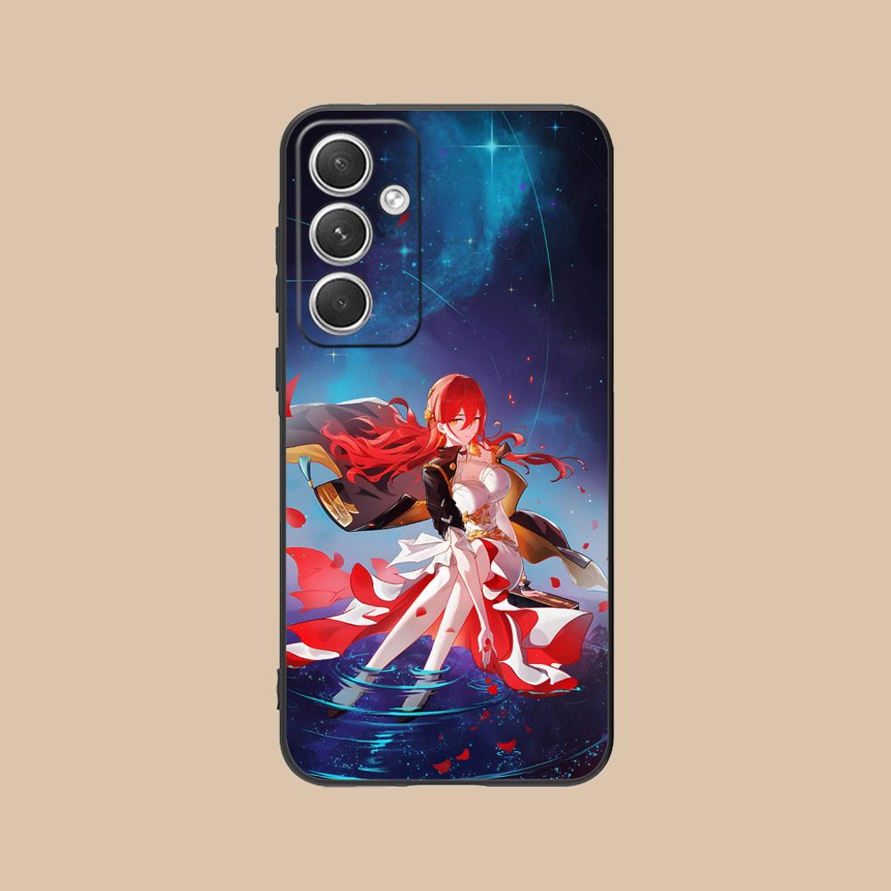HSR Himeko Матовый ТПУ Чехол для Мобильного Телефона для Samsung Galaxy S26 S25 S24 S23 S22 S21 S20 Note20 Plus FE Ultra Цветной Чехол