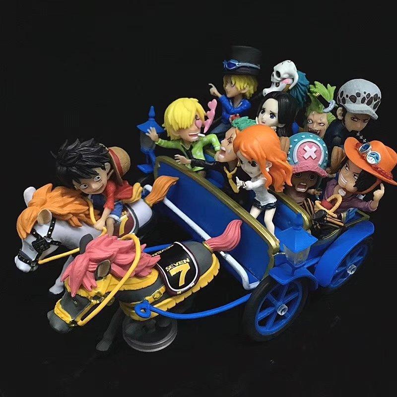 ONE PIECE WCF Луффи, Повозка 20-й Юбилейное Издание, Ограниченная Серия, Универсальное Украшение, Фигурка в Коробке