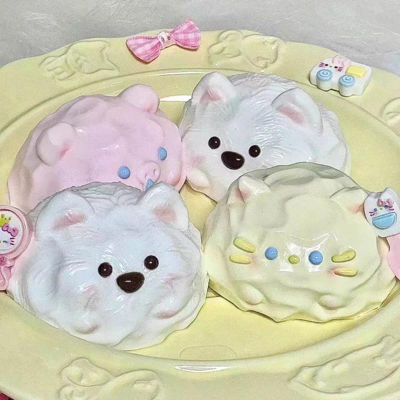 Кошка Собака Квиши Мягкая Игрушка Снятия Стресса Медленный Отскок Мягкий Сжимаемый Декомпрессионный Сжимаемый Мяч для Снятия Стресса для Детей Взрослых