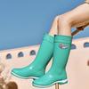 Женские нескользящие износостойкие резиновые дождевые сапоги - средней и высокой длины голенища